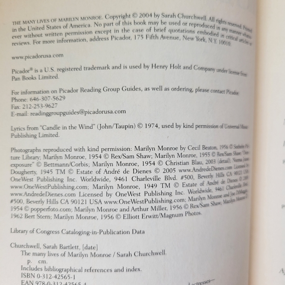 Marilyn Monroe ~ Book ~ Canvas Art ~ FINAL PRICE!! - Picture 11 of 16